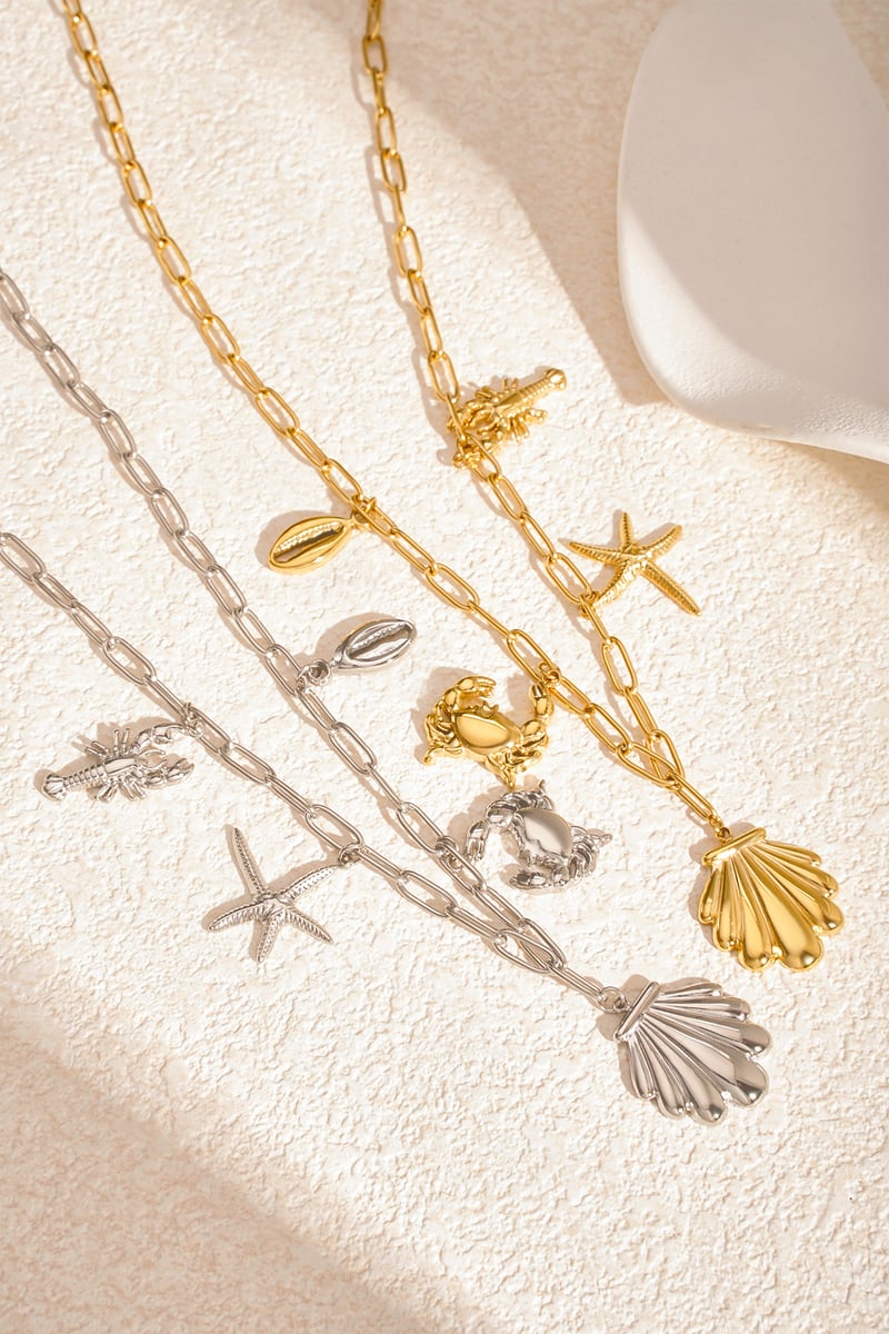 Beachy ketting - zilverkleur