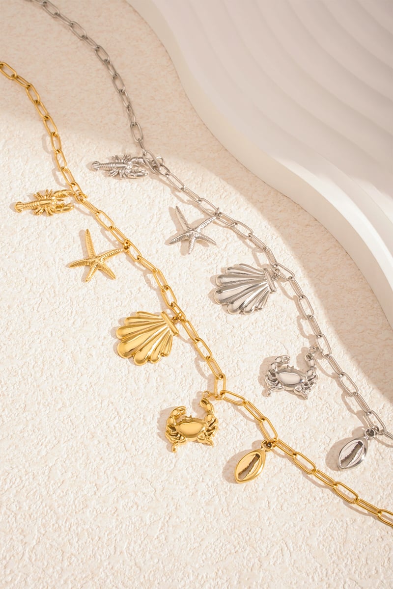 Beachy ketting - zilverkleur