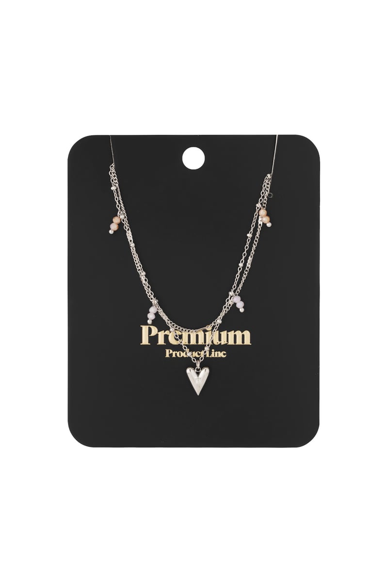 Dubbele liefdesketting - zilverkleur