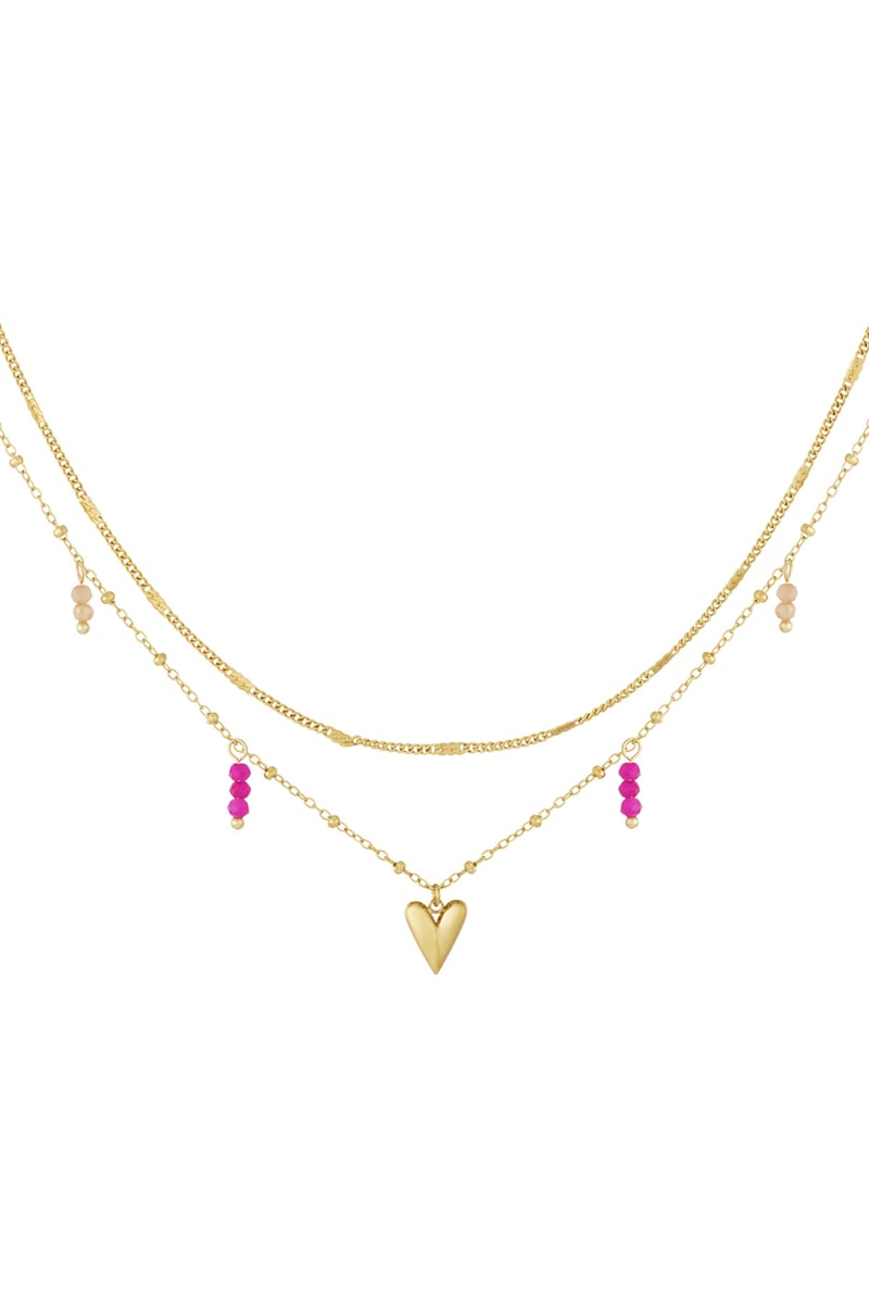 Dubbele liefdesketting - zilverkleur