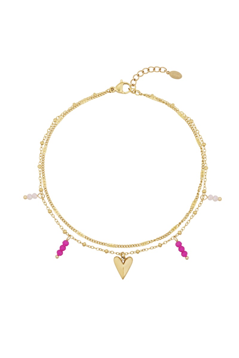 double love enkel armbandje