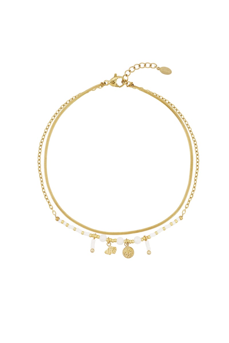 Classy Vibe Enkel Armbandje - Paars