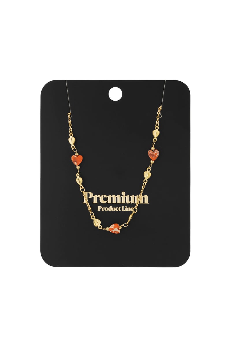 Omarm de liefde ketting - Groen en goudkleurig