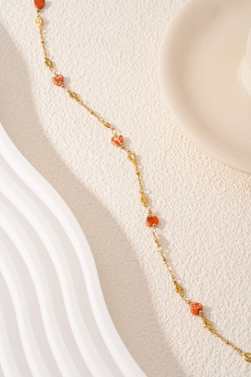 Omarm de liefde ketting - Groen en goudkleurig