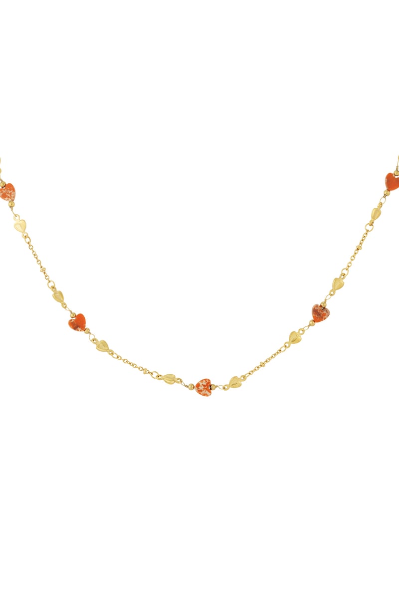 Omarm de liefde ketting - Groen en goudkleurig