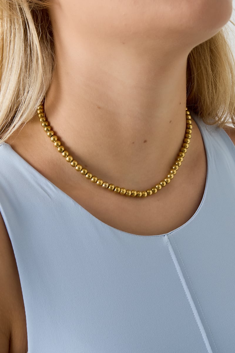 Ketting van massieve kralen - 6 mm