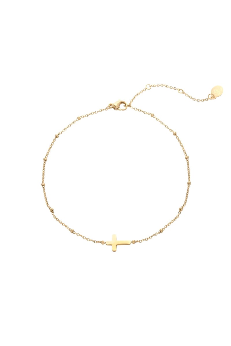 Enkelbandje Classic Cross Zilver Stainless Steel