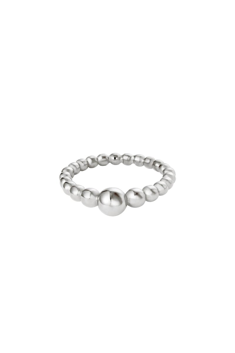 Ring Steel Pearls Zilver Stainless Steel 16