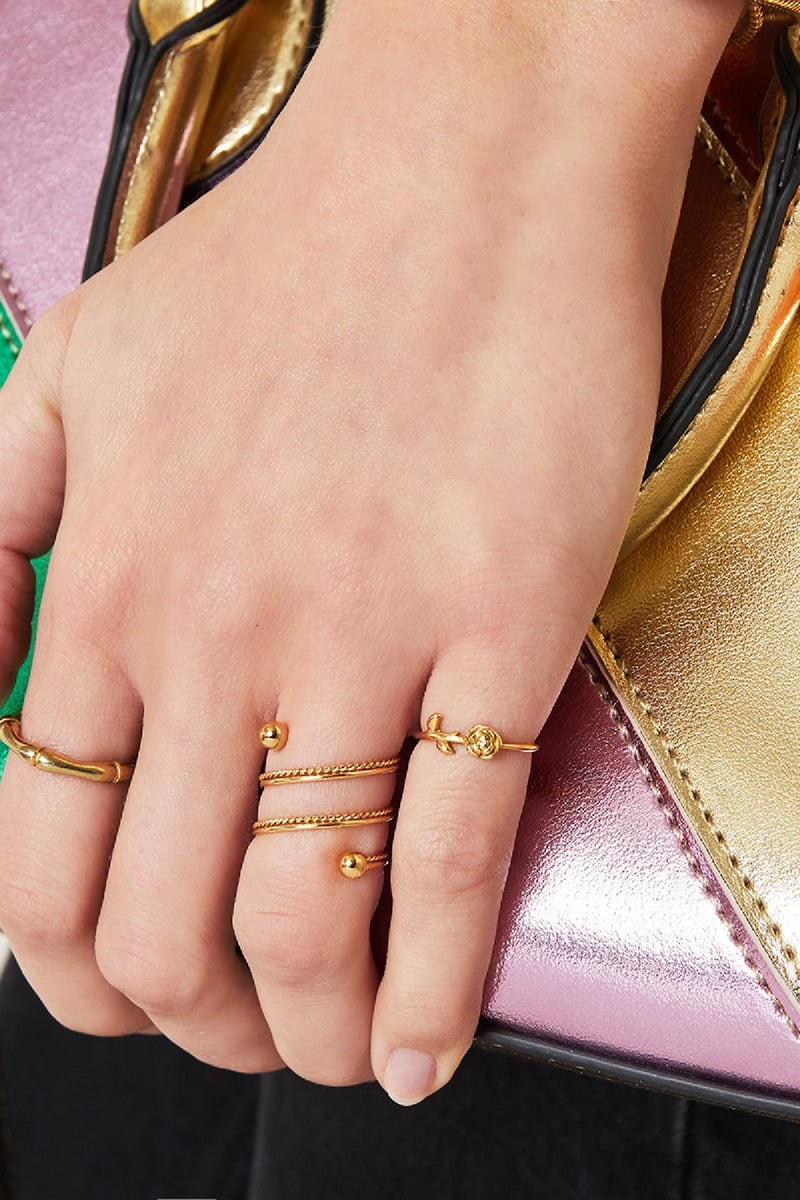 Spiraalvormige ringketting van roestvrij staal Zilver Stainless Steel 16