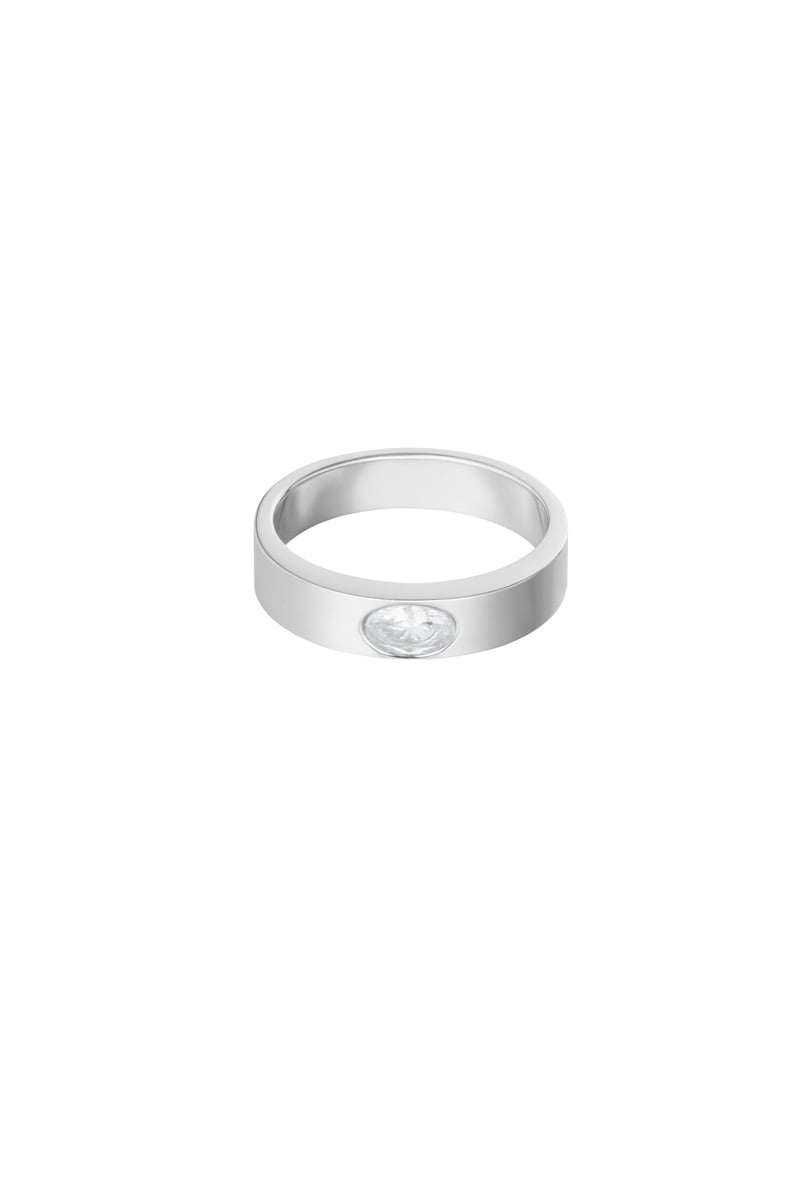 Ring basic met steen - Goud kleur/groen