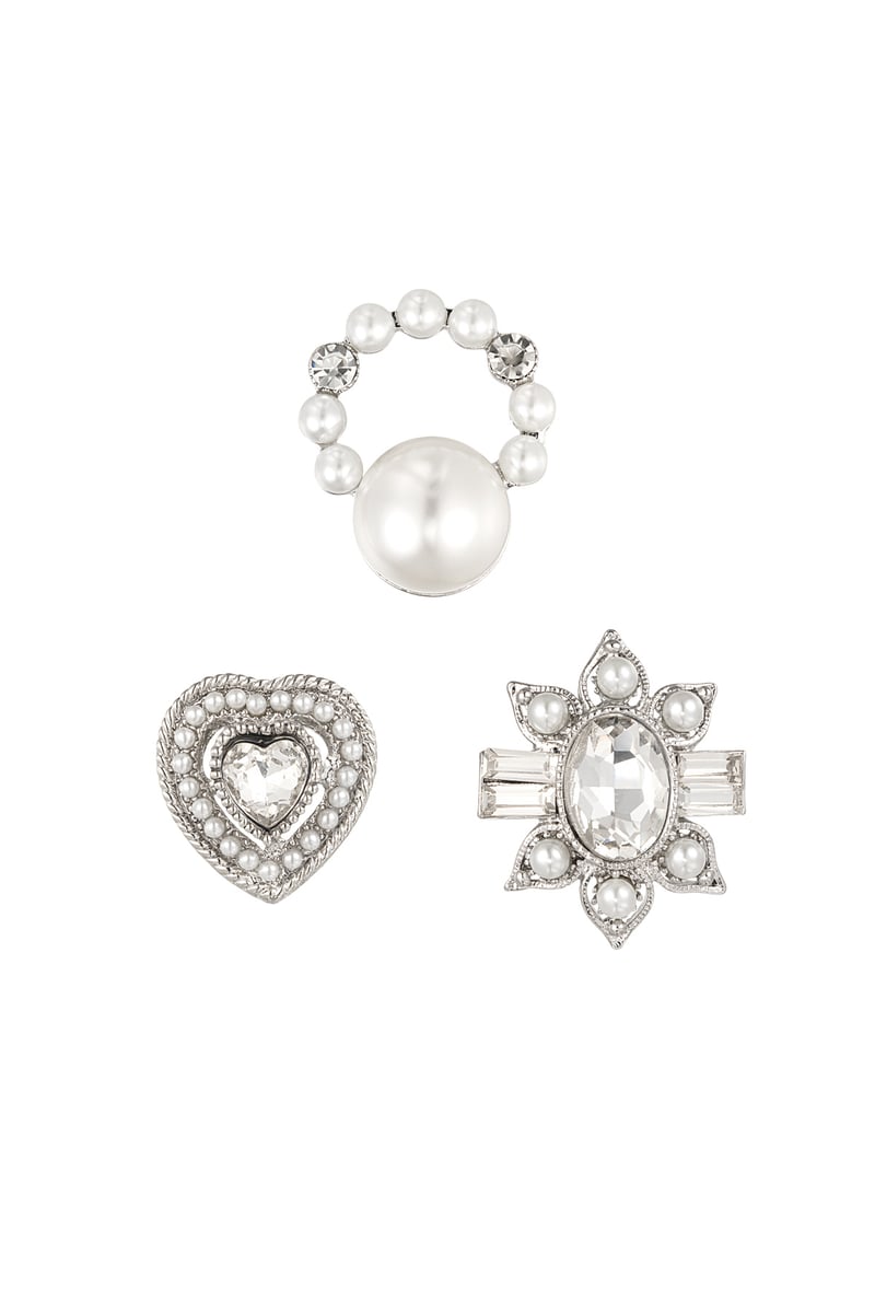 Glow brooches - wit zilver