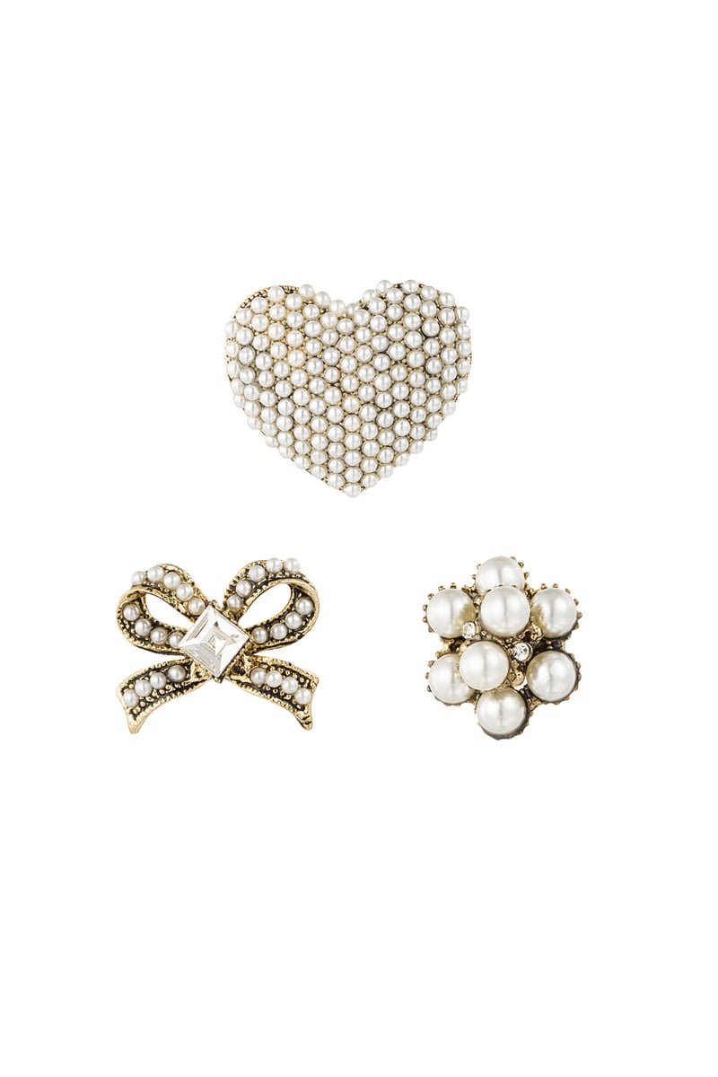 glamour brooches - wit 