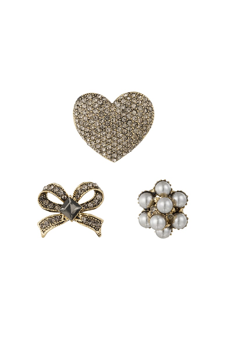 Broches trio bow baby - champagne