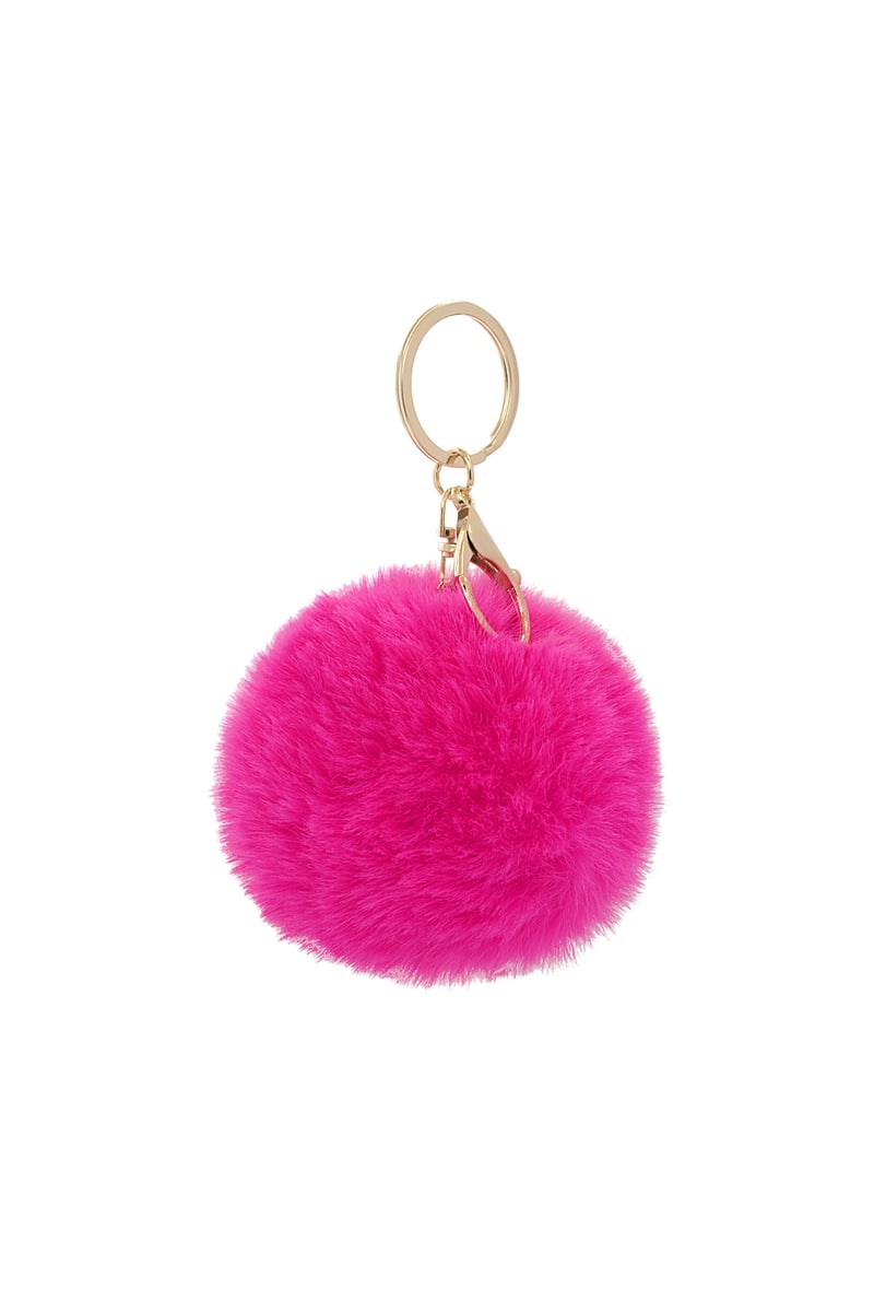 sleutelhanger puffy bal - roze 