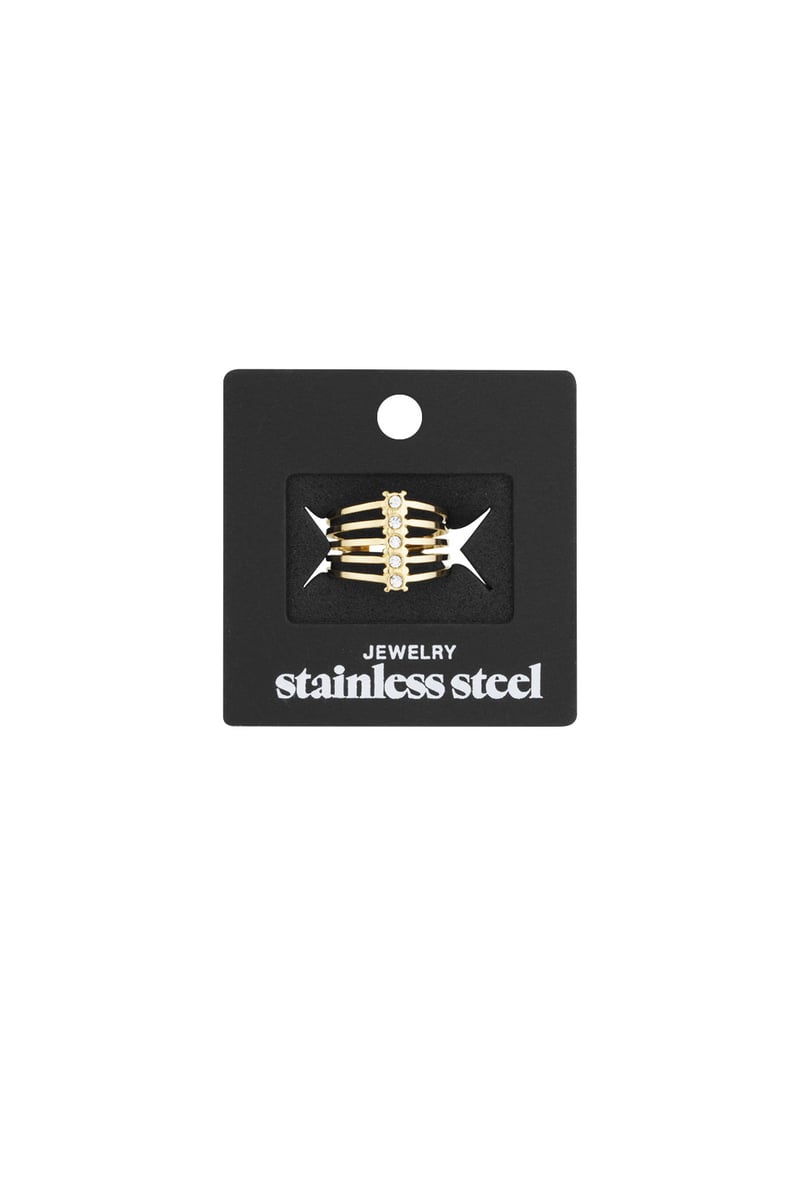 stacked sparkle ring