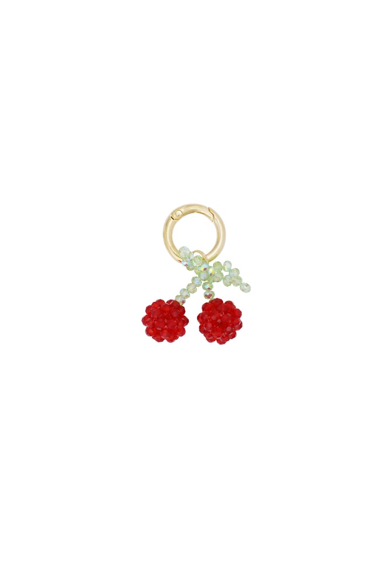 Cherry charm hanger - Rood & groen