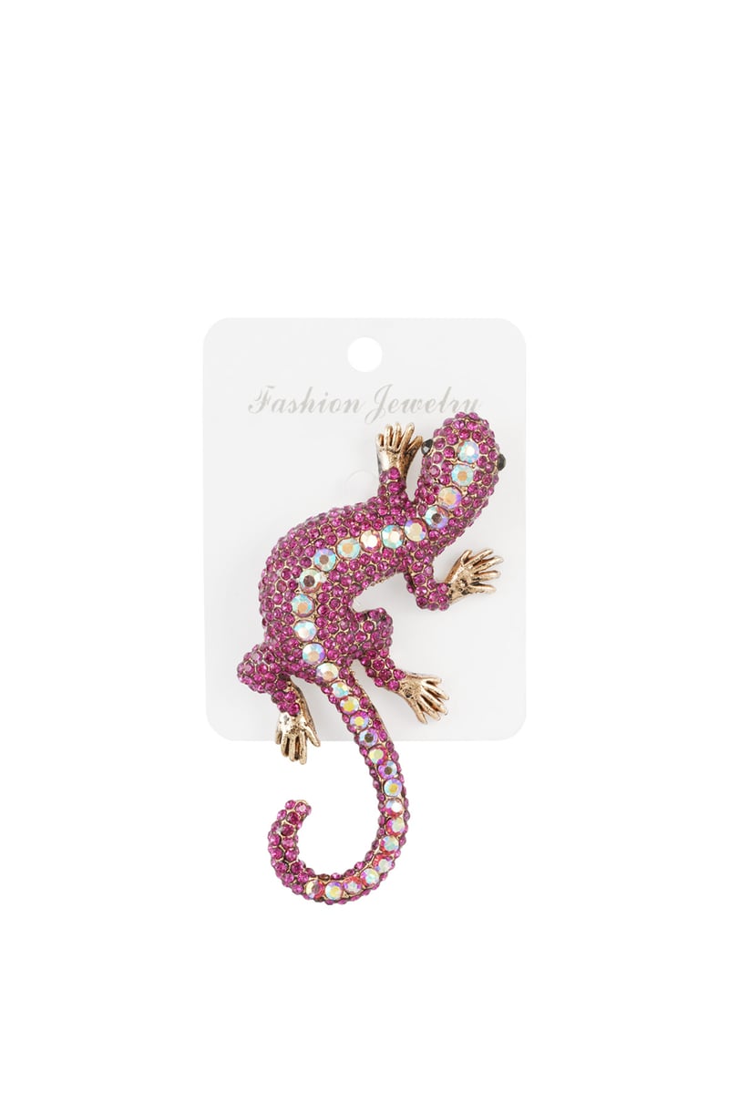 Salamander Brooche - Fuchsia