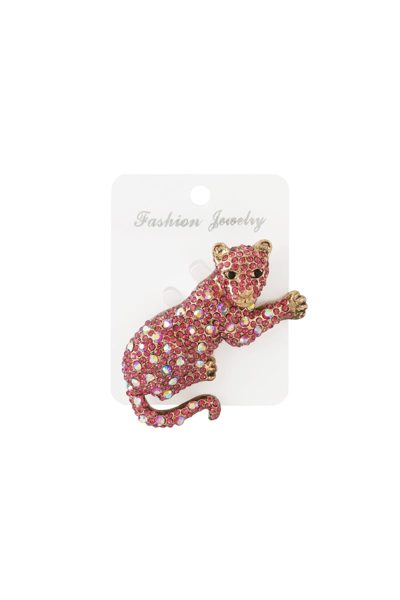Luipaard Broche - Fuchsia
