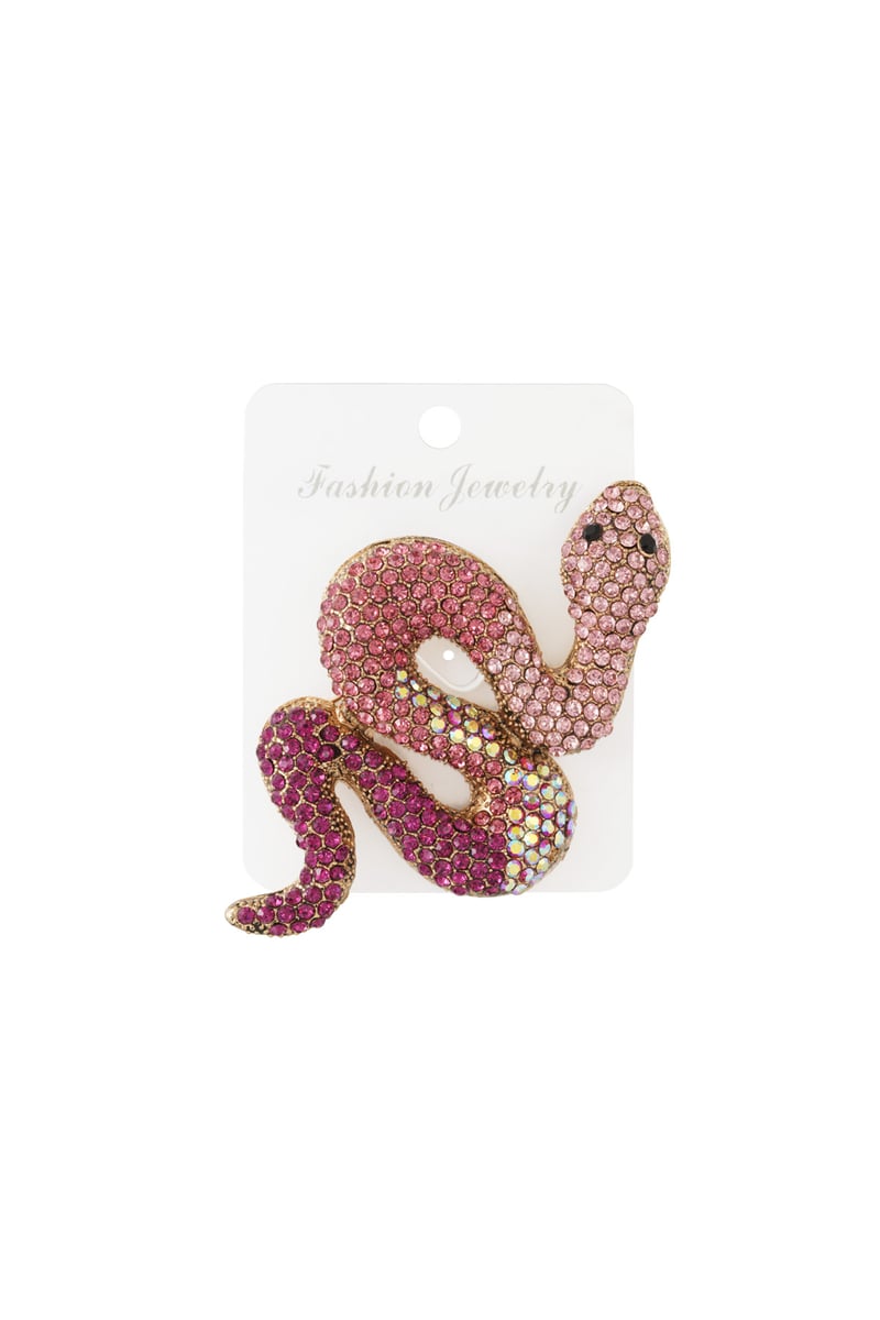 Slang Broche - Roze &amp; Paars