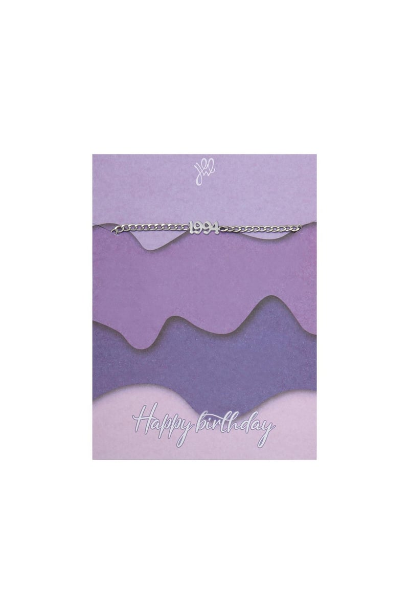 Armband Happy Birthday Years - 1991 Zilver Stainless Steel