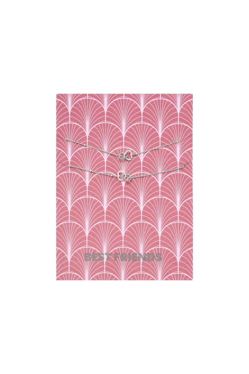 Armband Card Best Friends Goud kleur Stainless Steel