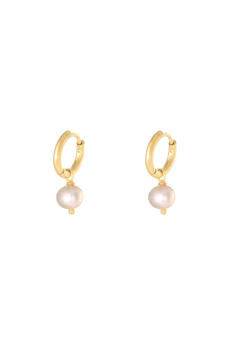 Oorbellen Pearl Of The Sea Grijs Stainless Steel