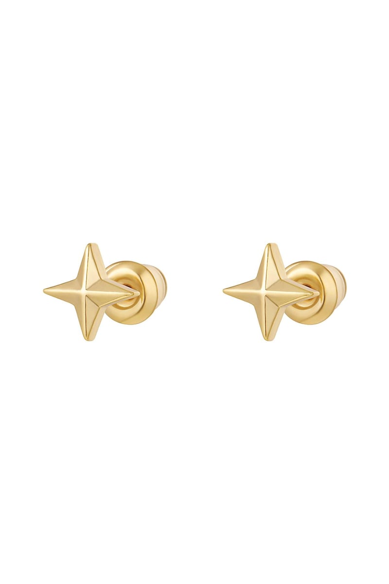 Oorstuds ster - Sparkle collectie Goud kleur Koper