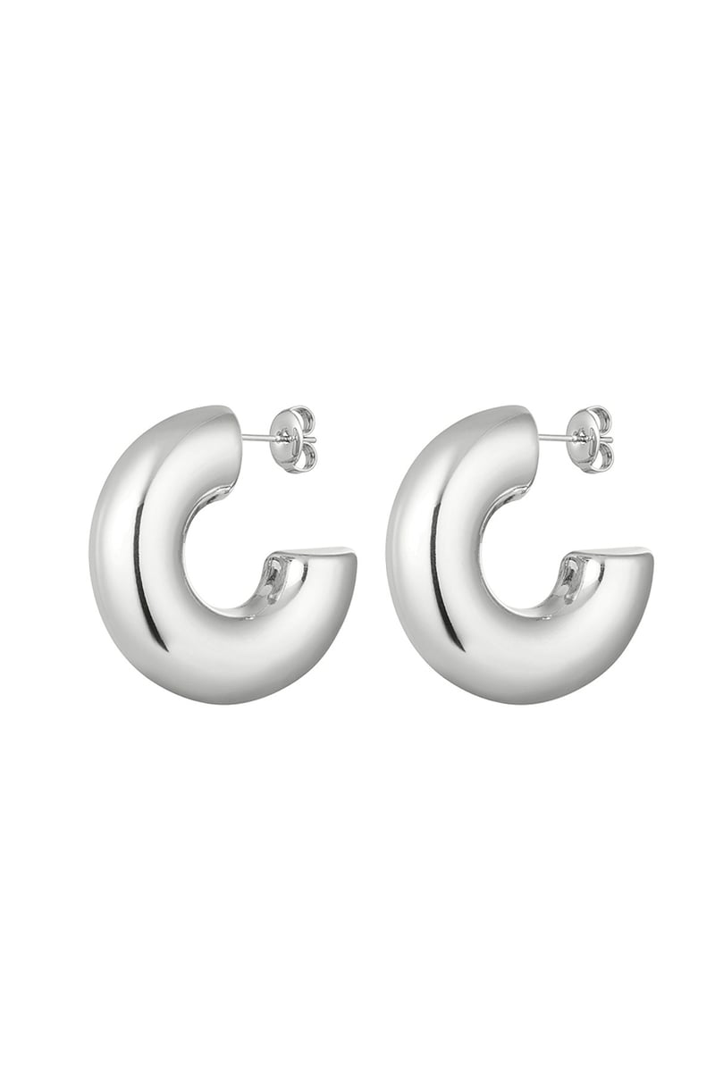 Oorstekers halve ronde basic groot Goud kleur Stainless Steel