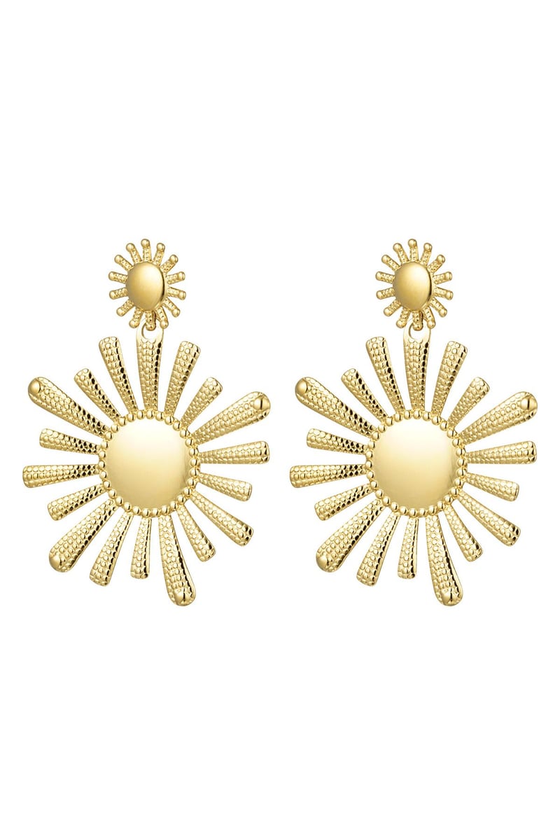 oorbellen stainless steel bloemen 