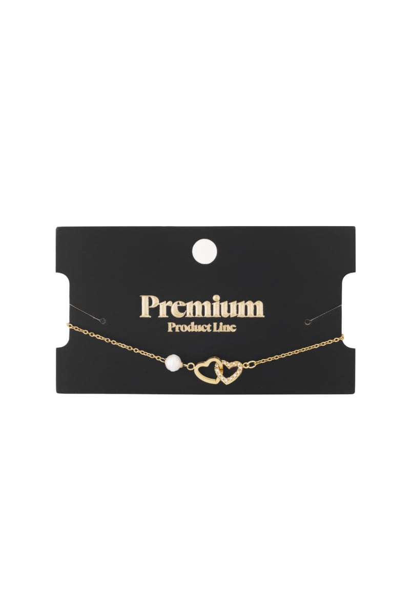 Armband forever hearts - Goud kleur Stainless Steel