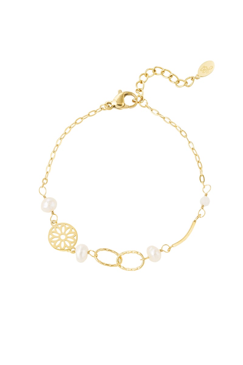 armband linked met parels