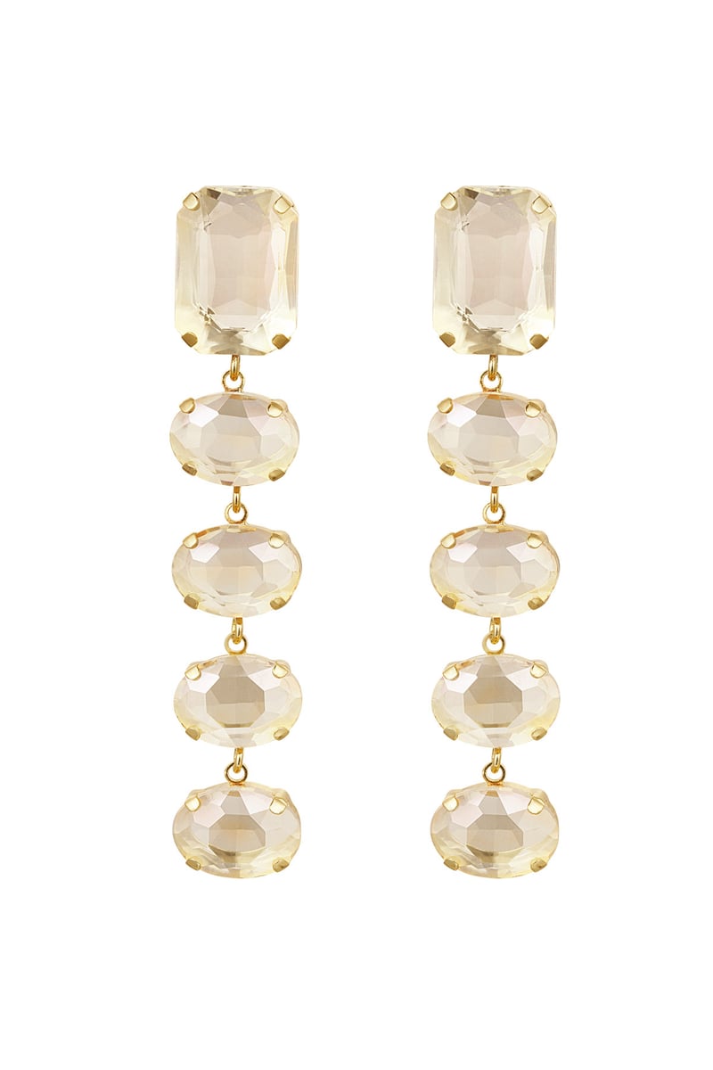 Oorbellen glaskralen party - Goud kleur Koper