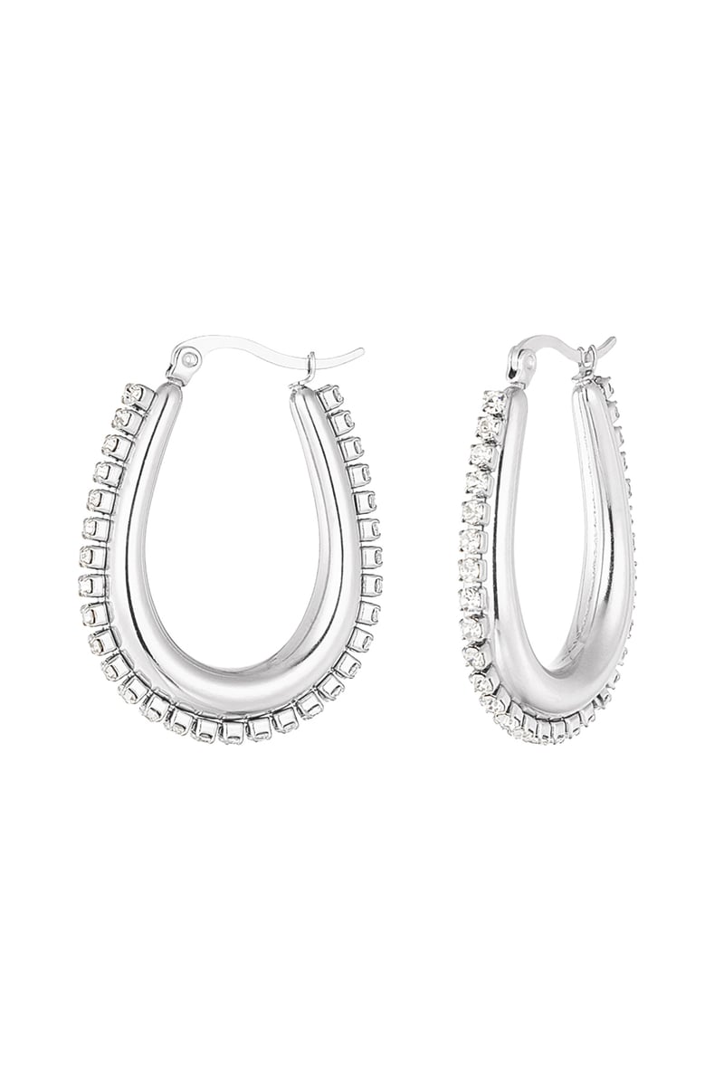 druppel vormmige oorbellen met steentjes