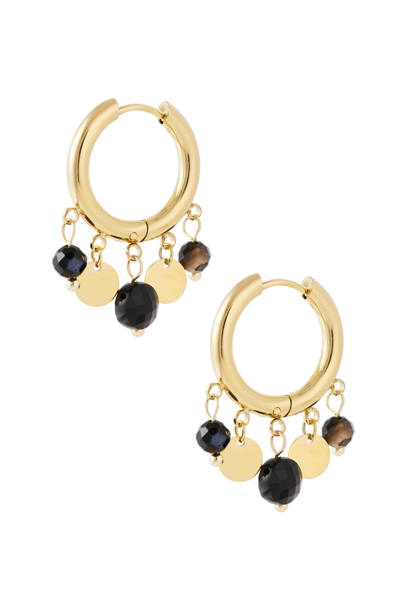 Oorbellen coins - bruin