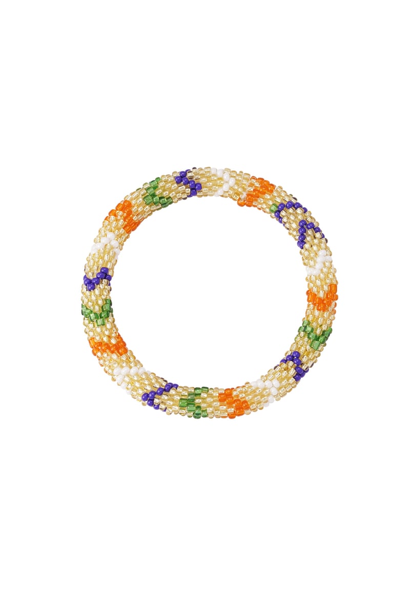 Kralenarmbandje figuur - Goud kleur/bruin