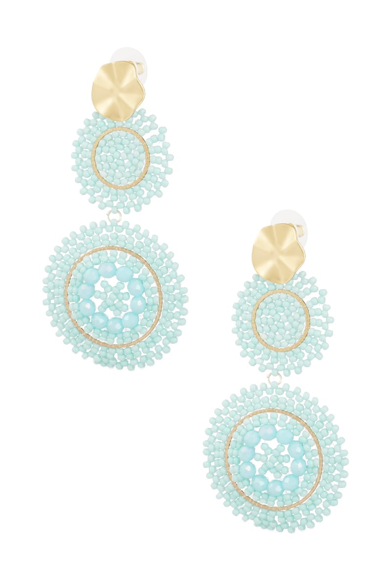 oorbellen sunflower glas - wit 