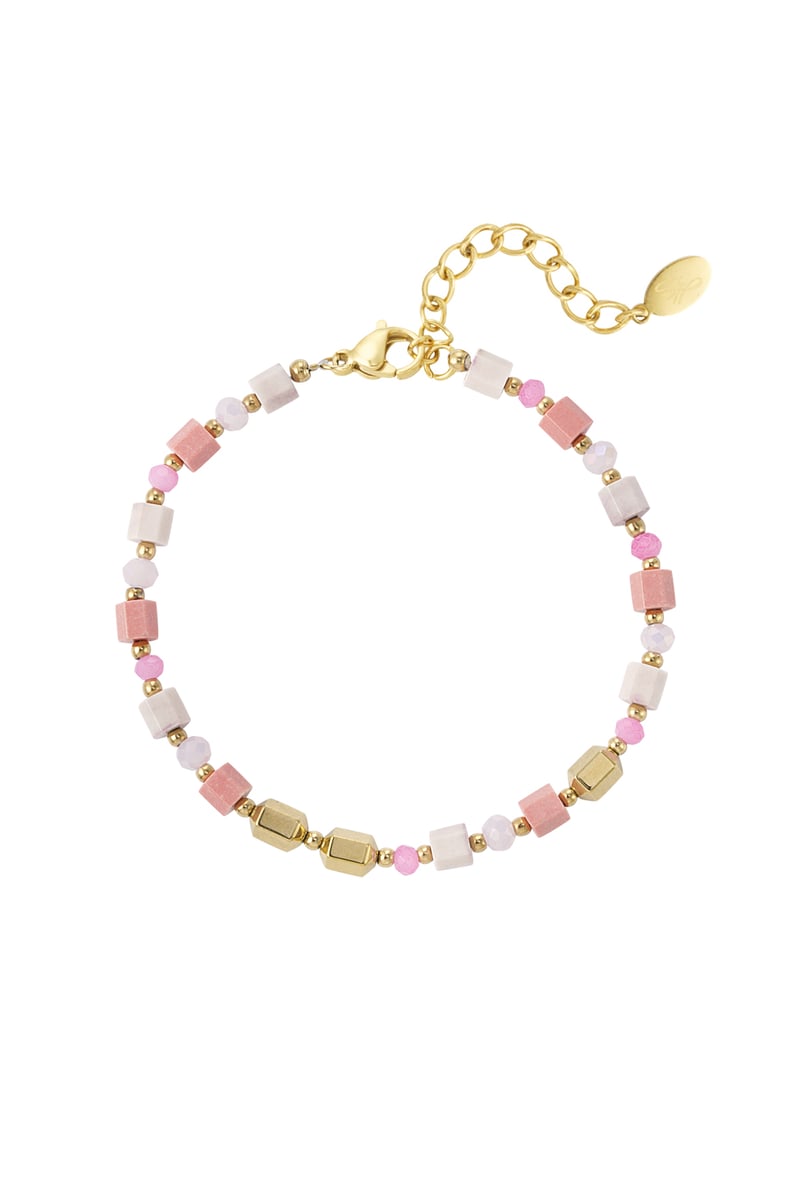 armband vivid vibes - roze 