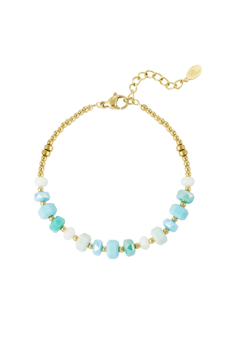 Armband kleurrijke wrap - roze/Goud kleur 