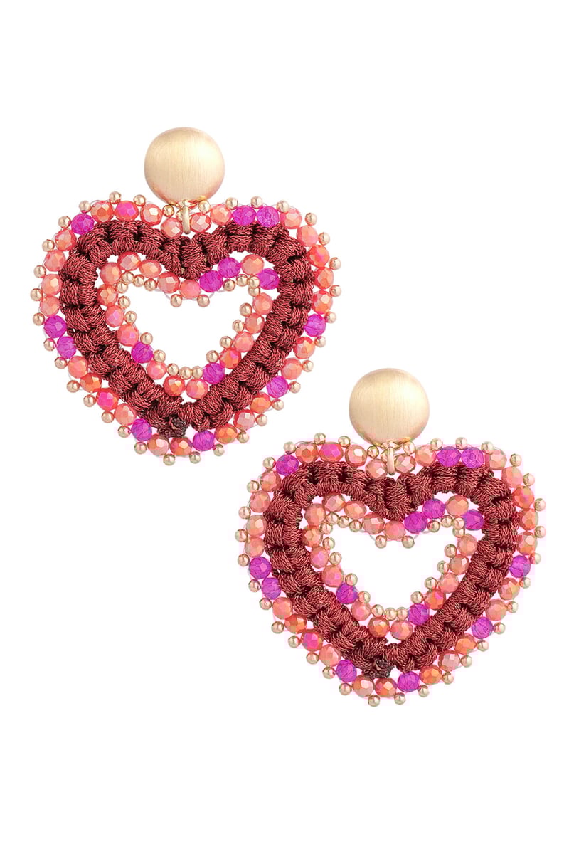 oorbellen love all the way - beige 