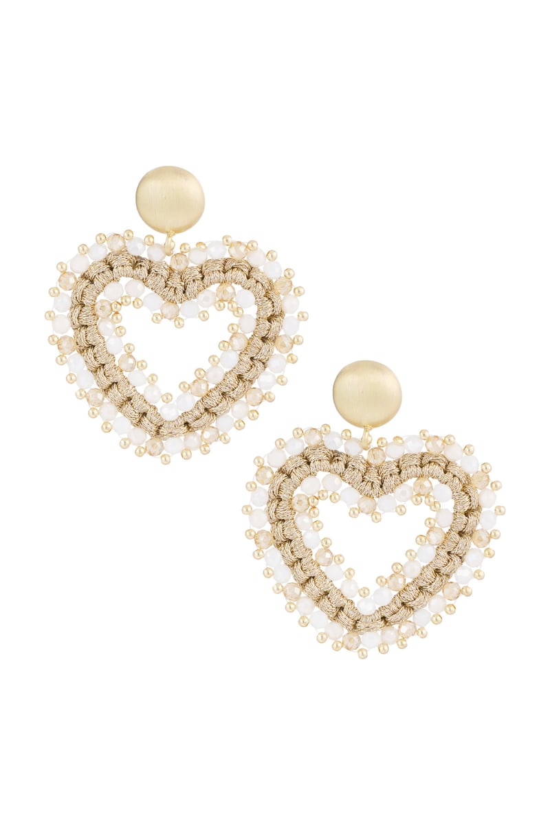 oorbellen love all the way - beige 