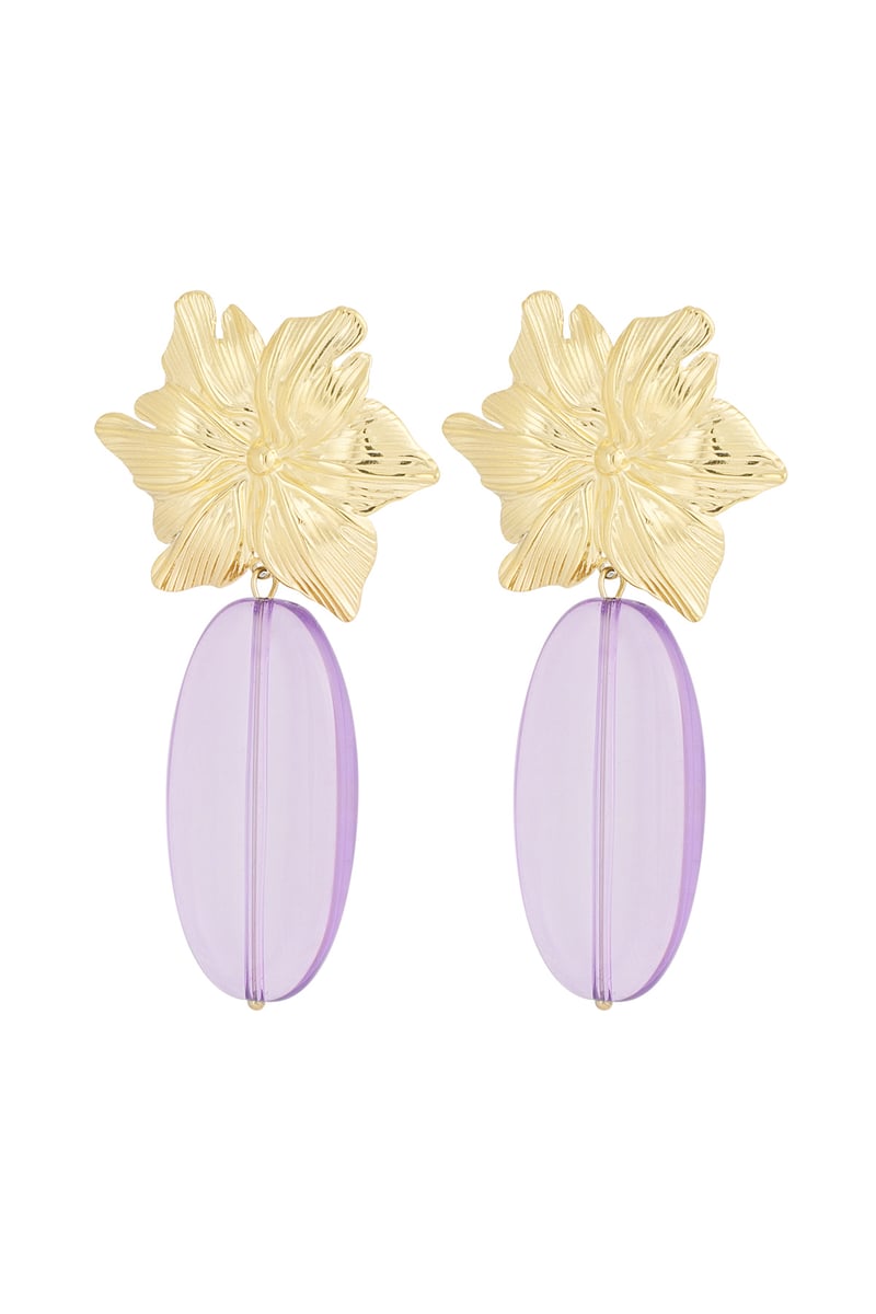 oorbellen flawless flower - roze 