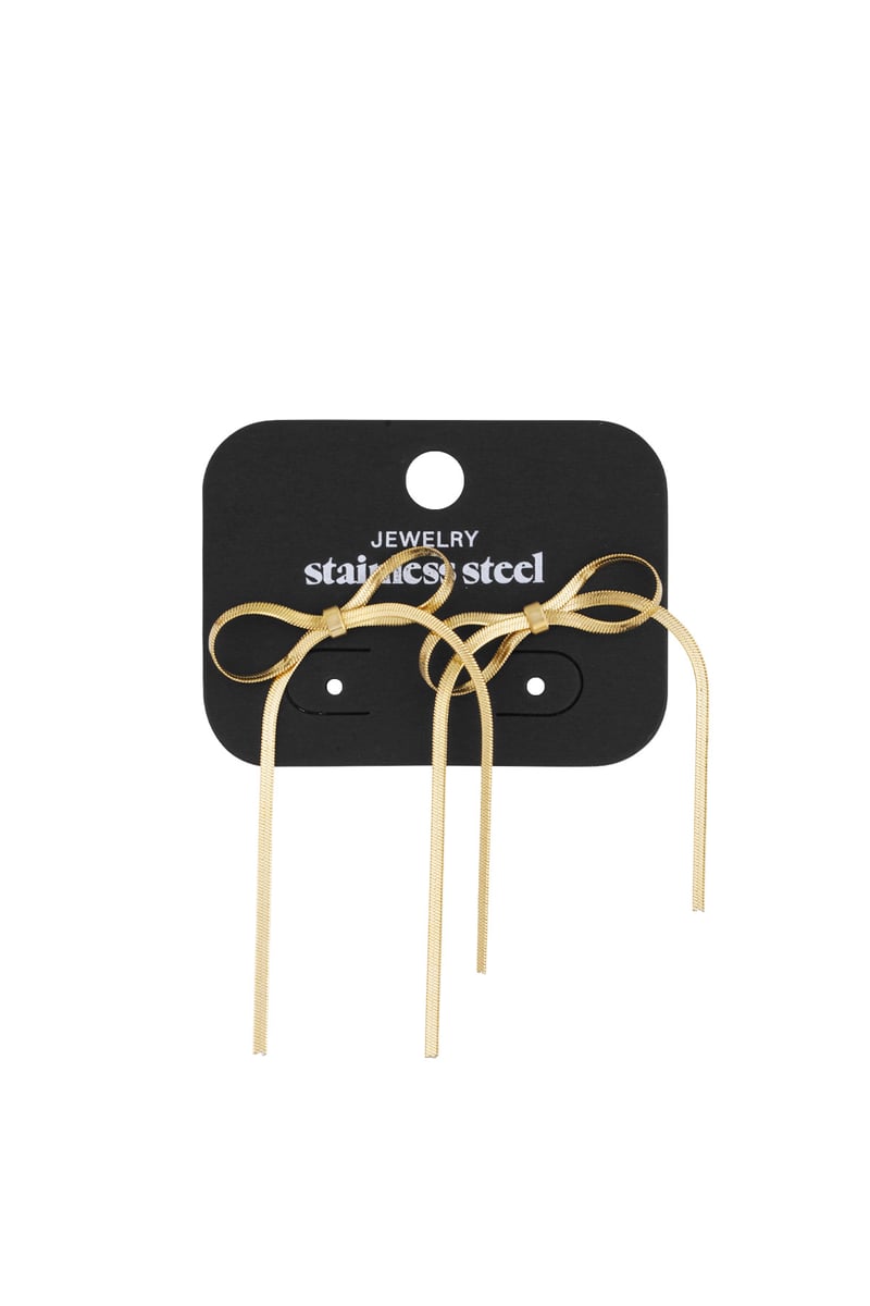 schakel oorbellen met strik