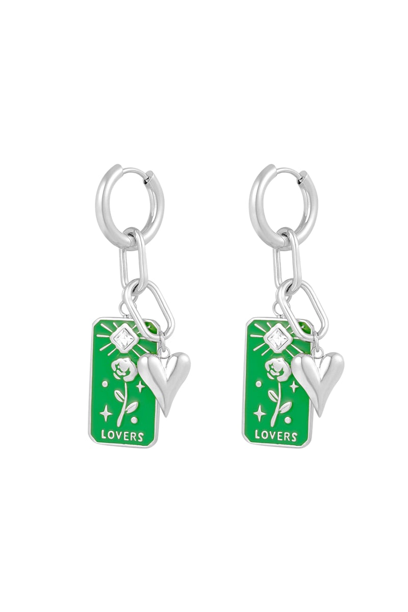 oorbellen rose lovers - groen 