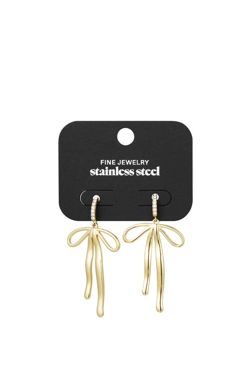 diamant strik oorbellen