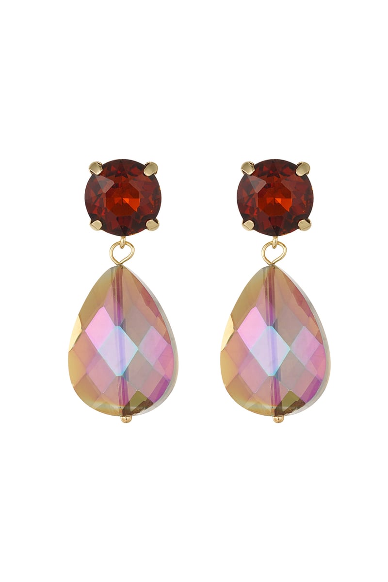 Oorbellen posh pardon - blauw bruin