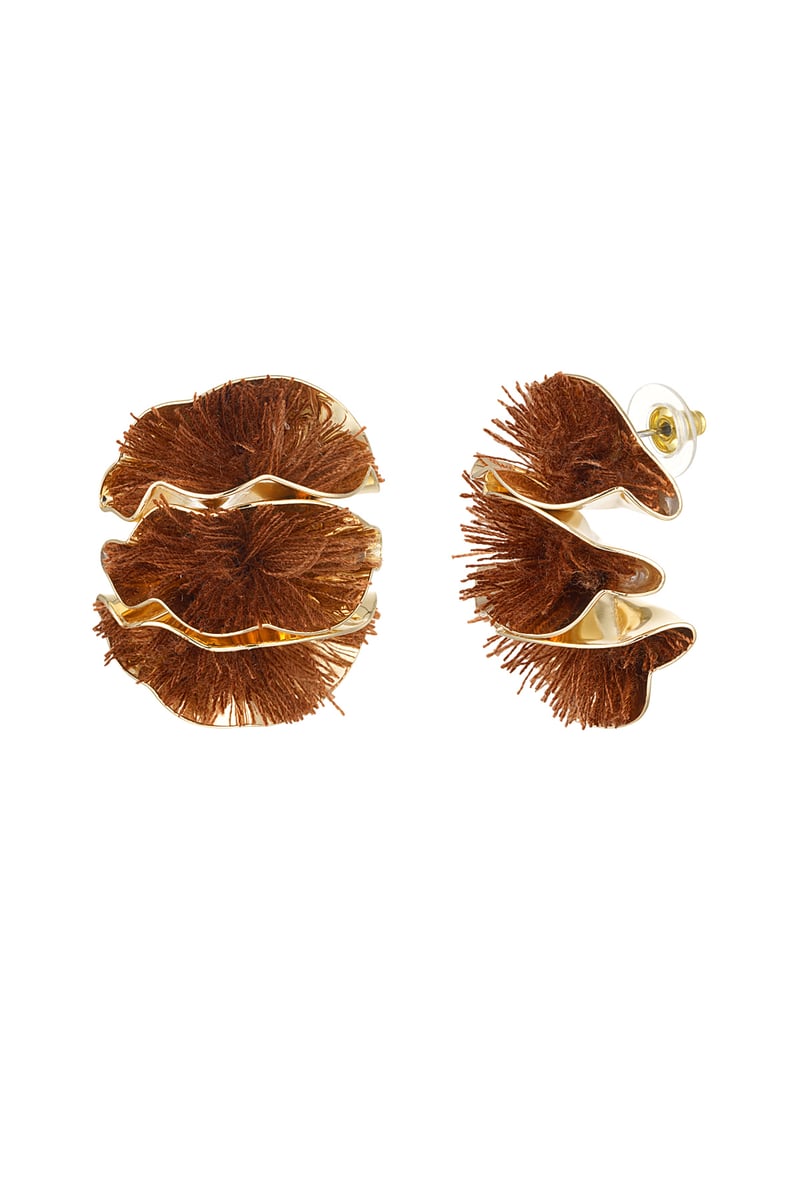 Colourful Flower statement oorbellen - mint