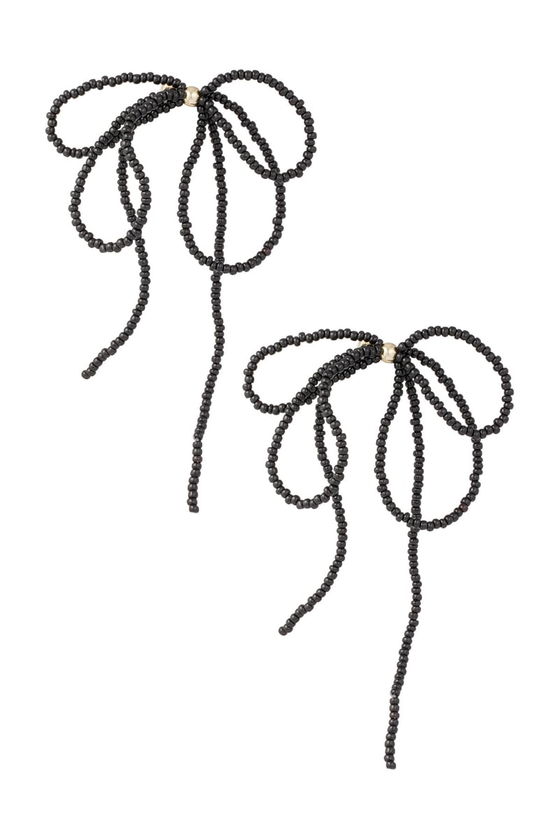 Oorbellen festive bow - fuchsia