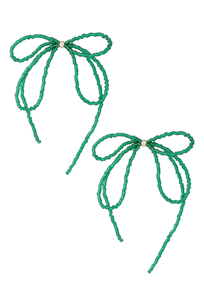 Oorbellen festive bow - fuchsia