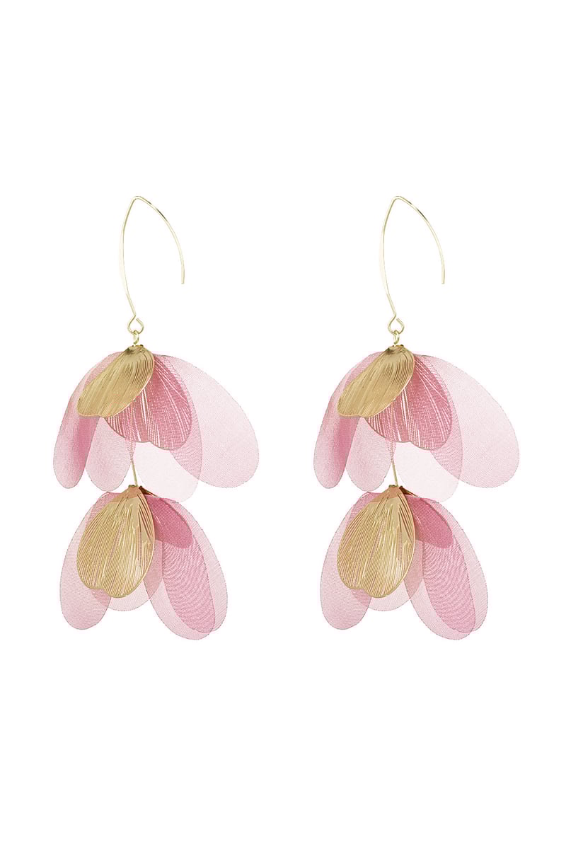 Blushing Flower oorbellen - groen