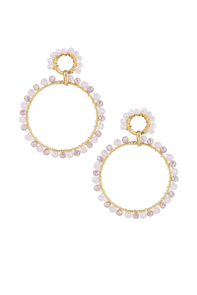 Circle of colours oorbellen - Fuchsia